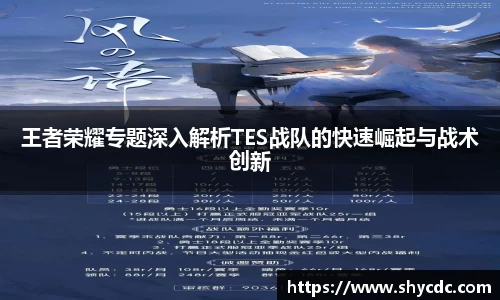 王者荣耀专题深入解析TES战队的快速崛起与战术创新
